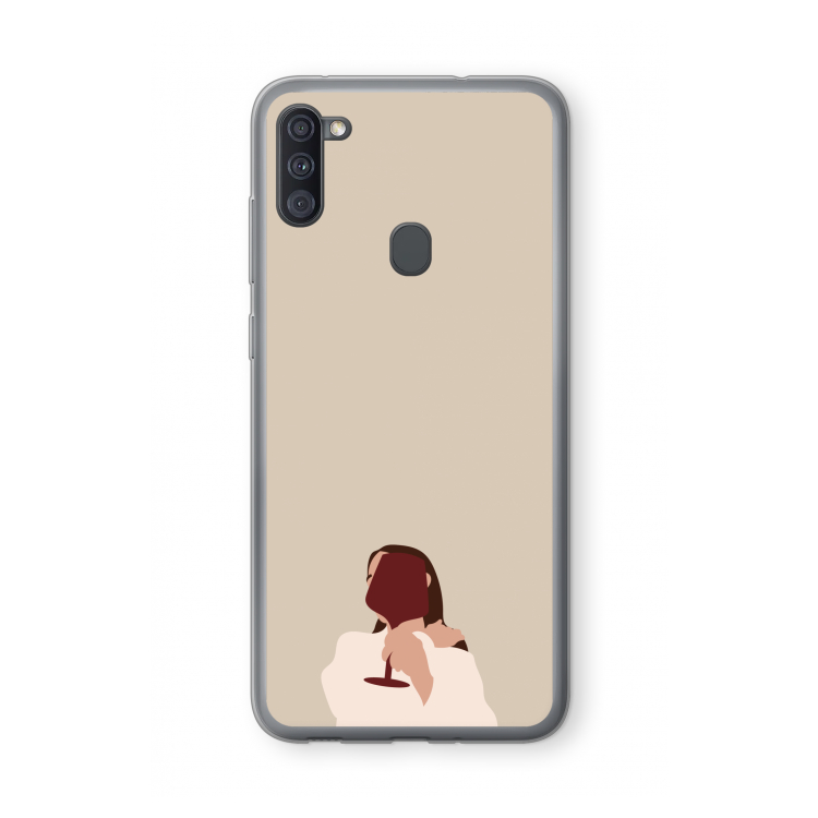 I drink wine: Samsung Galaxy A11 Transparant Hoesje