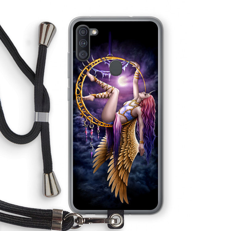 Aerial Angel: Samsung Galaxy A11 Transparant Hoesje met koord