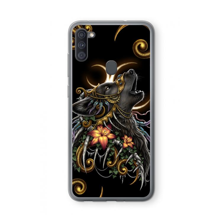 Huilende Wolf: Samsung Galaxy A11 Transparant Hoesje