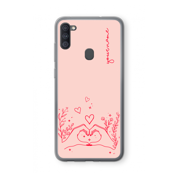 Love is in the air: Samsung Galaxy A11 Transparant Hoesje