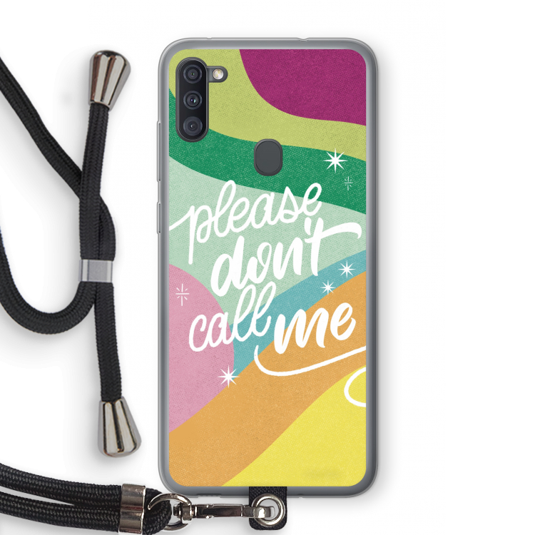 Don't call: Samsung Galaxy A11 Transparant Hoesje met koord