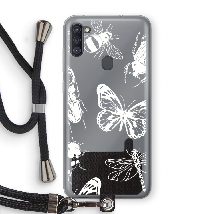 Tiny Bugs: Samsung Galaxy A11 Transparant Hoesje met koord