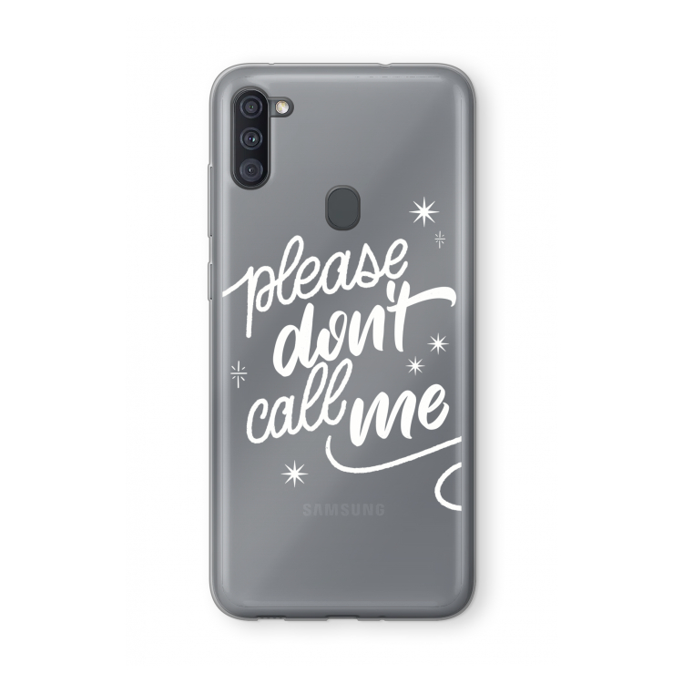 Don't call: Samsung Galaxy A11 Transparant Hoesje
