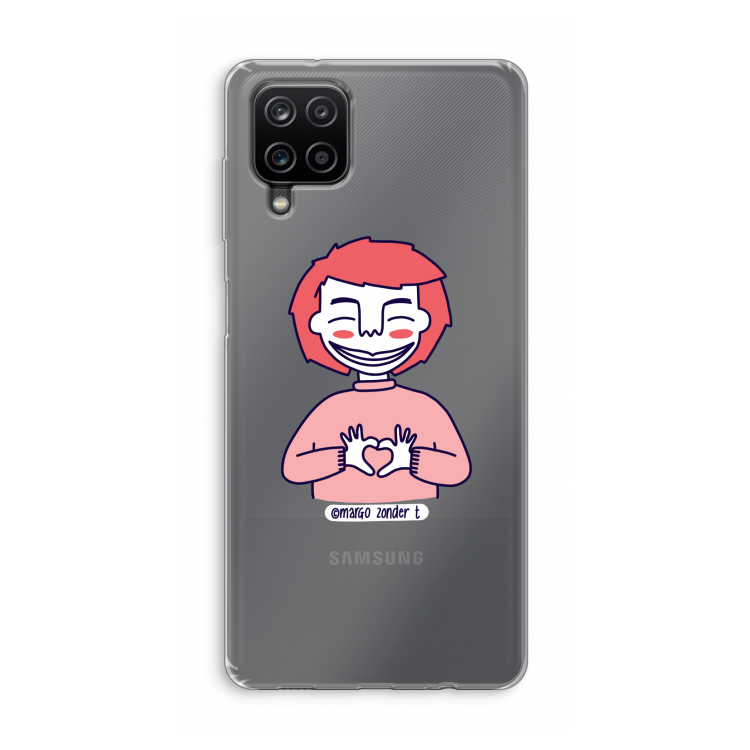 Hartje: Samsung Galaxy A12 Transparant Hoesje