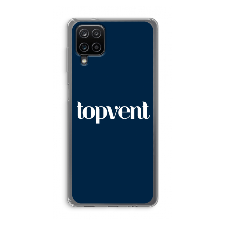 Topvent Navy: Samsung Galaxy A12 Transparant Hoesje
