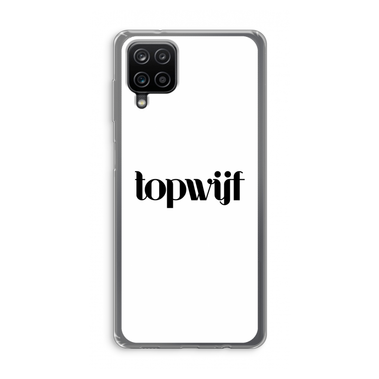 Topwijf Wit: Samsung Galaxy A12 Transparant Hoesje