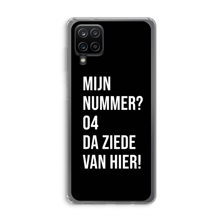 Da ziede van hier - Zwart: Samsung Galaxy A12 Transparant Hoesje