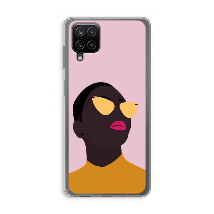 Yellow glasses: Samsung Galaxy A12 Transparant Hoesje