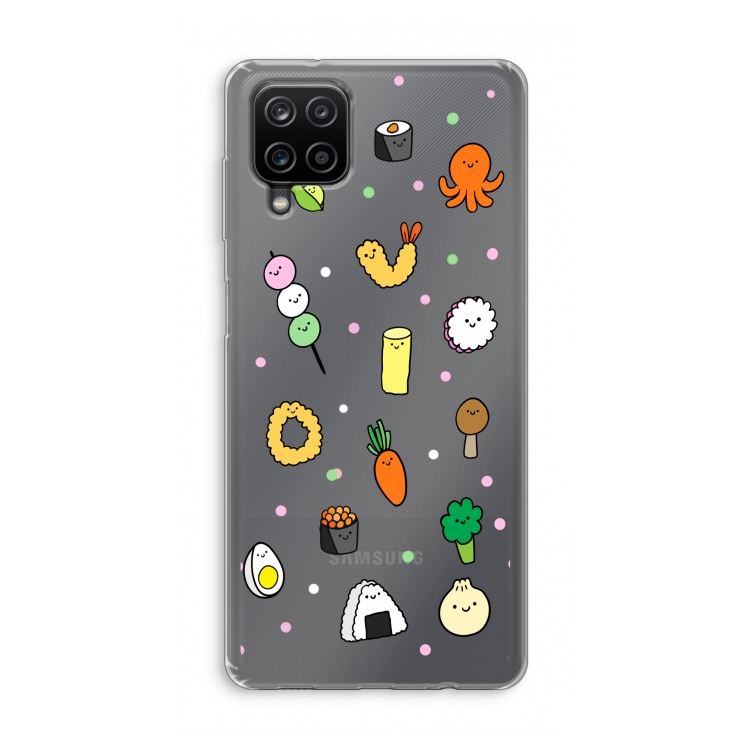 Happy bento friends: Samsung Galaxy A12 Transparant Hoesje