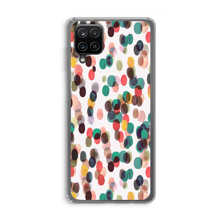 Tropical Dots: Samsung Galaxy A12 Transparant Hoesje