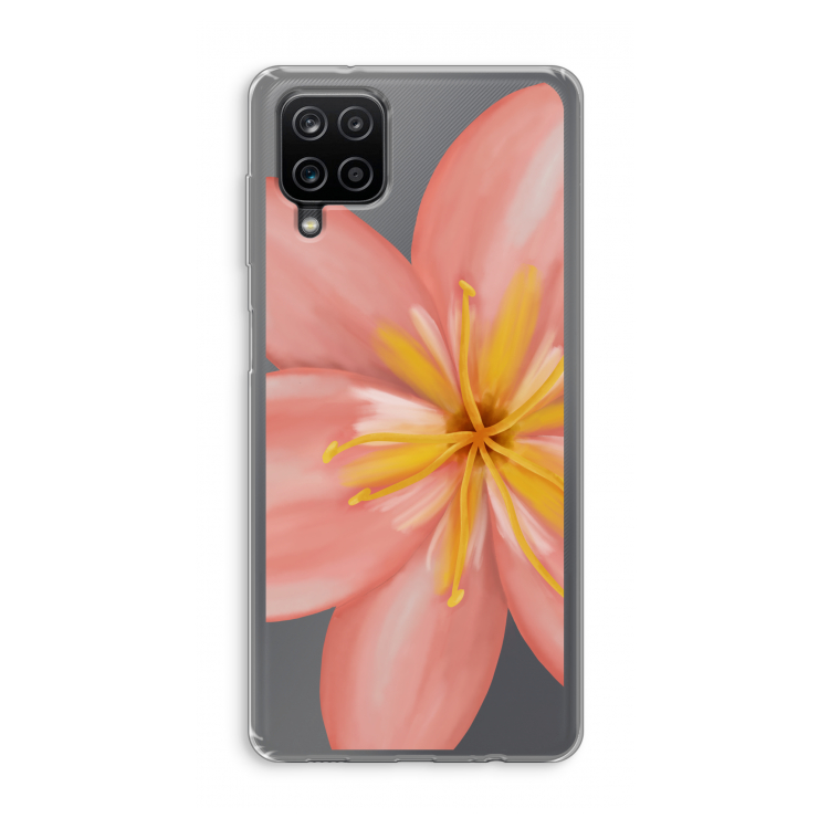 Pink Ellila Flower: Samsung Galaxy A12 Transparant Hoesje