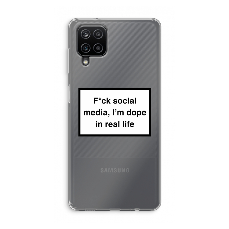 I'm dope: Samsung Galaxy A12 Transparant Hoesje