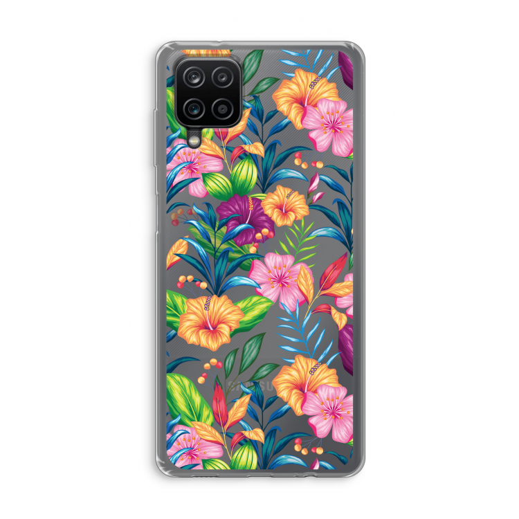 Tropisch 2: Samsung Galaxy A12 Transparant Hoesje