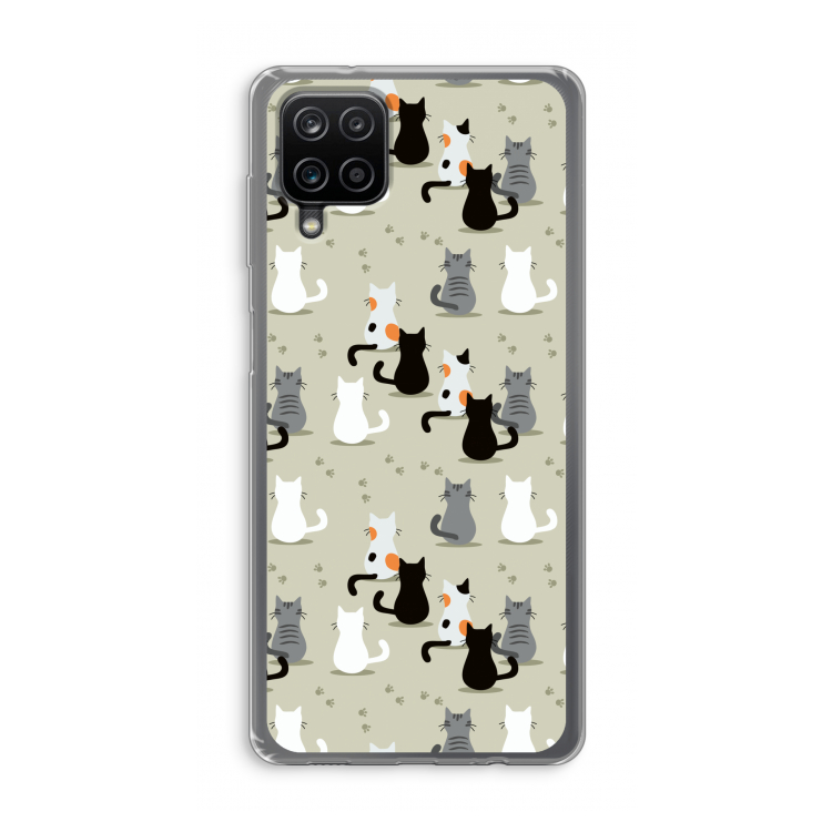 Katten: Samsung Galaxy A12 Transparant Hoesje