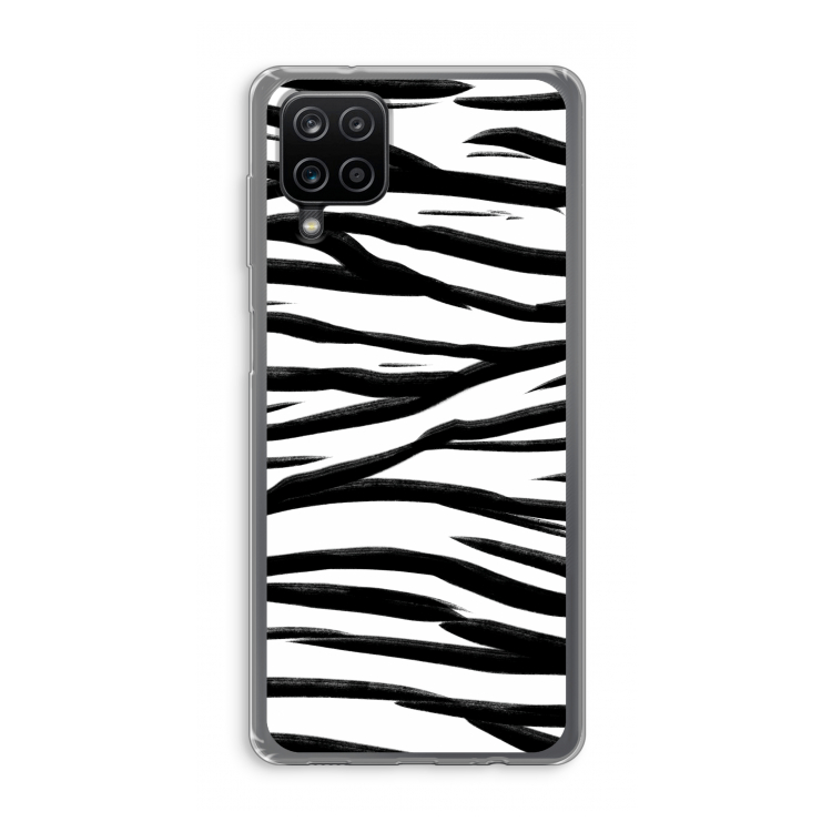 Zebra pattern: Samsung Galaxy A12 Transparant Hoesje