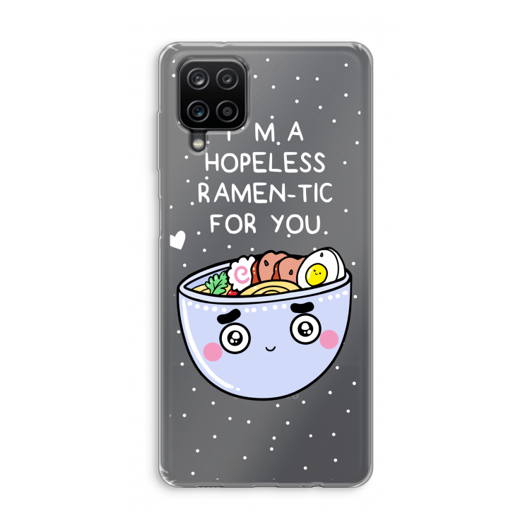I'm A Hopeless Ramen-Tic For You: Samsung Galaxy A12 Transparant Hoesje