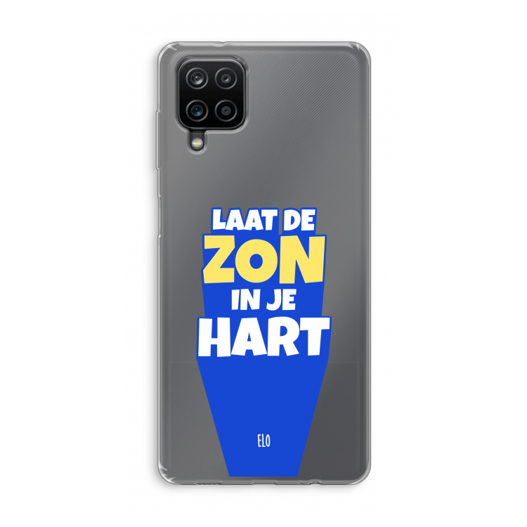 Laat de zon in je hart: Samsung Galaxy A12 Transparant Hoesje