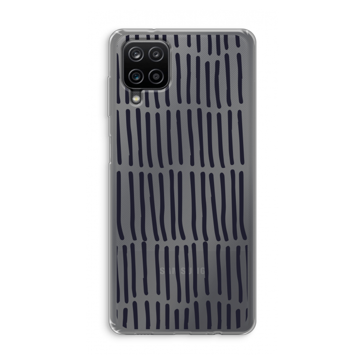 Moroccan stripes: Samsung Galaxy A12 Transparant Hoesje
