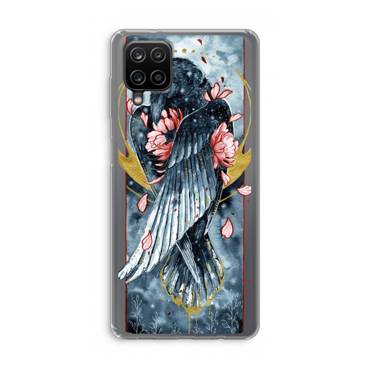 Golden Raven: Samsung Galaxy A12 Transparant Hoesje