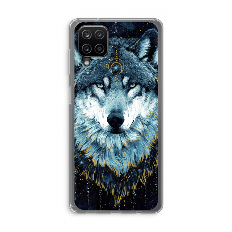 Darkness Wolf: Samsung Galaxy A12 Transparant Hoesje