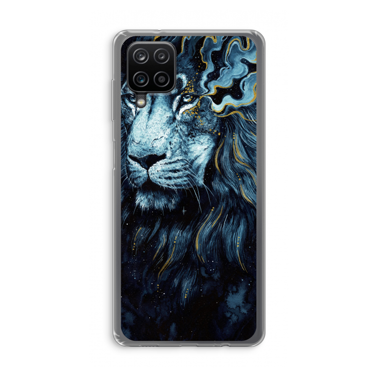Darkness Lion: Samsung Galaxy A12 Transparant Hoesje