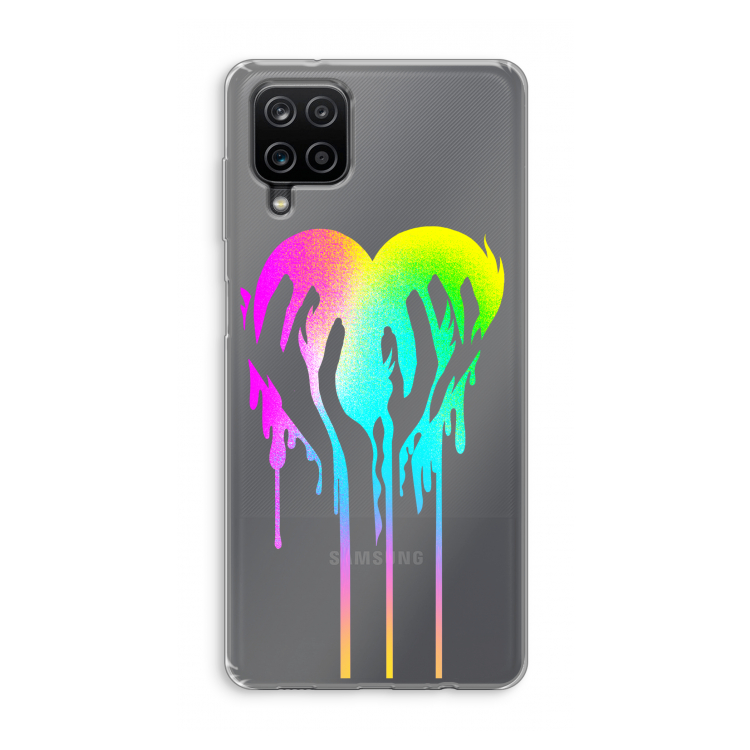 Hold My Heart: Samsung Galaxy A12 Transparant Hoesje