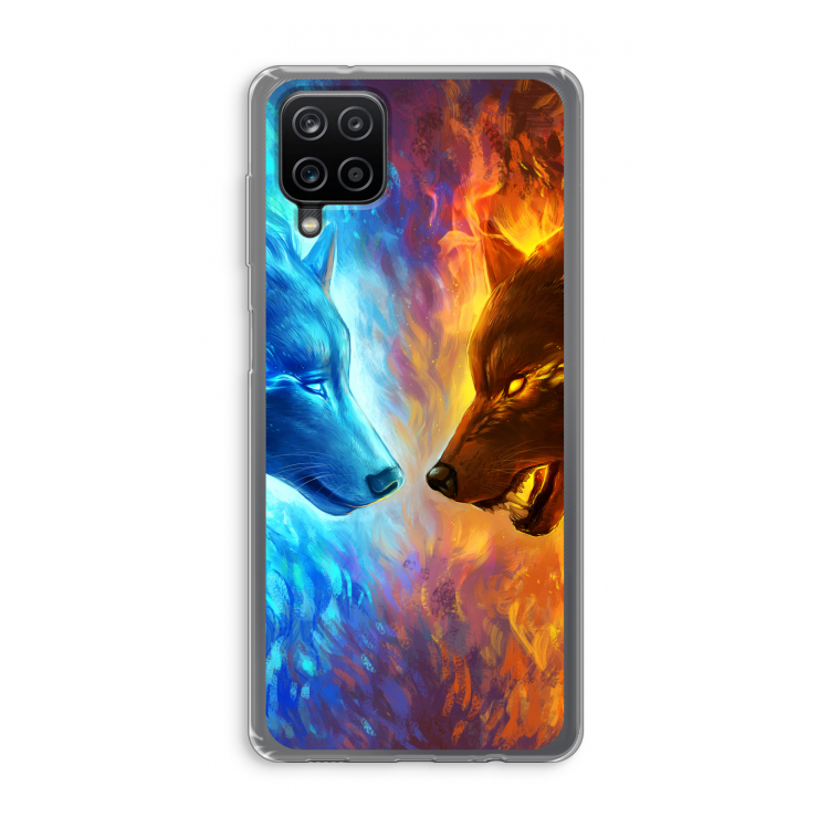 Fire & Ice: Samsung Galaxy A12 Transparant Hoesje