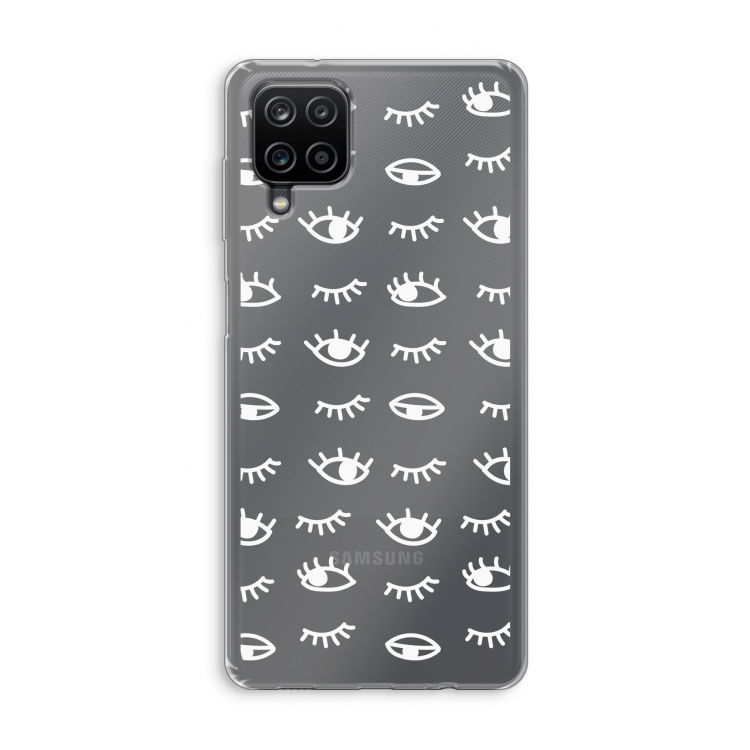 Eye pattern #3: Samsung Galaxy A12 Transparant Hoesje