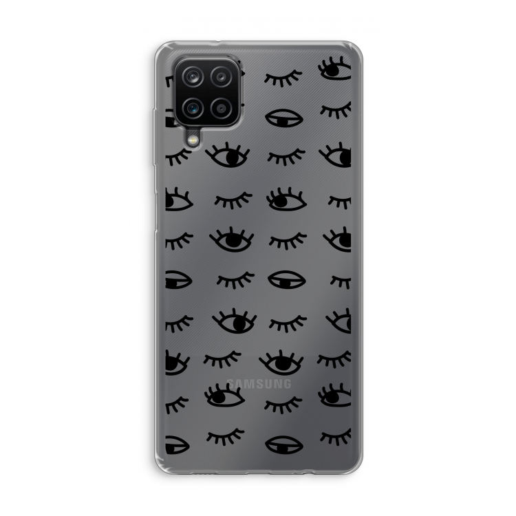 Eye pattern #2: Samsung Galaxy A12 Transparant Hoesje