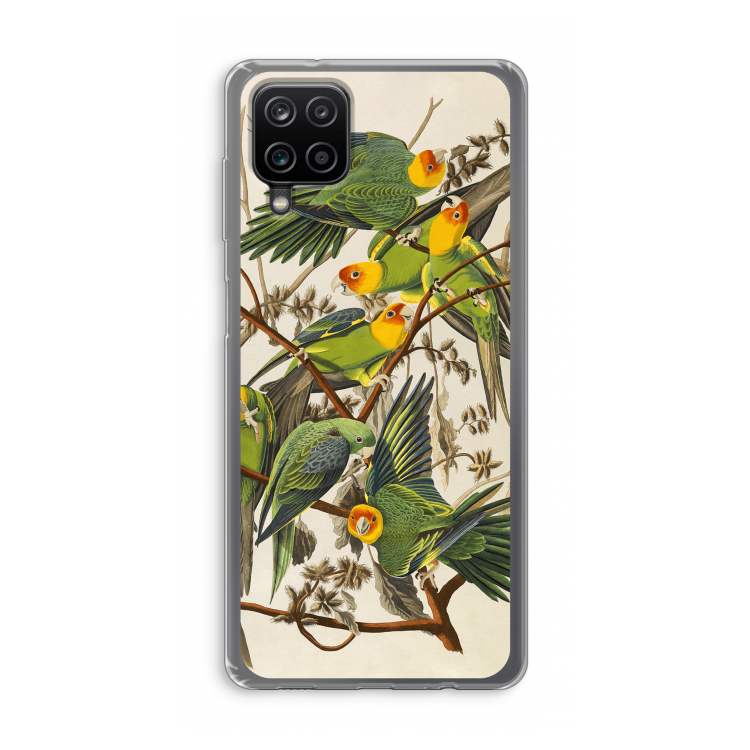 Carolinaparkiet: Samsung Galaxy A12 Transparant Hoesje