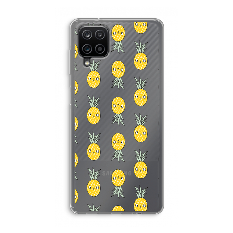 Ananas: Samsung Galaxy A12 Transparant Hoesje