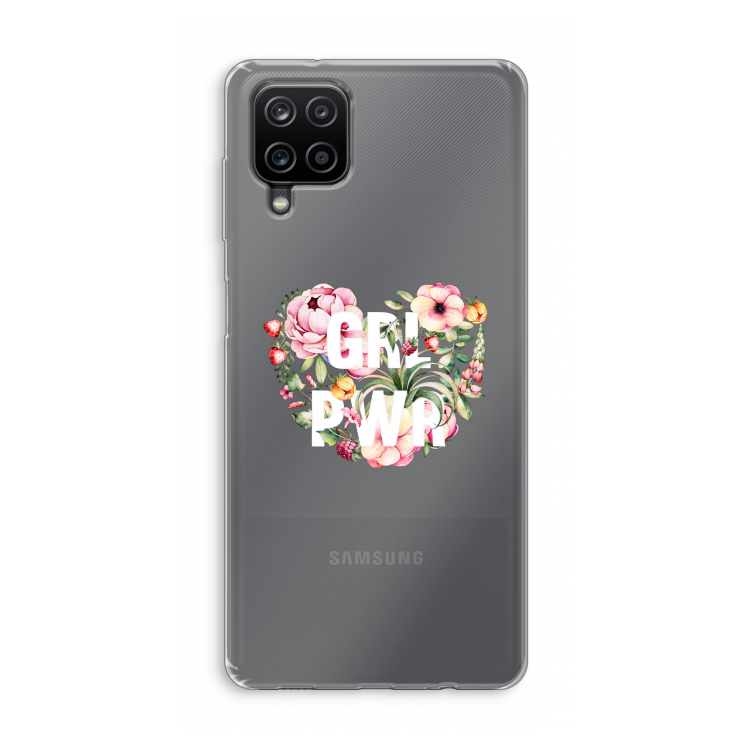 GRL PWR Flower: Samsung Galaxy A12 Transparant Hoesje