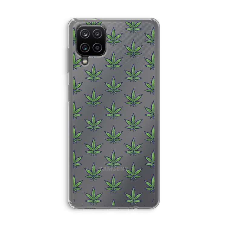 Weed: Samsung Galaxy A12 Transparant Hoesje