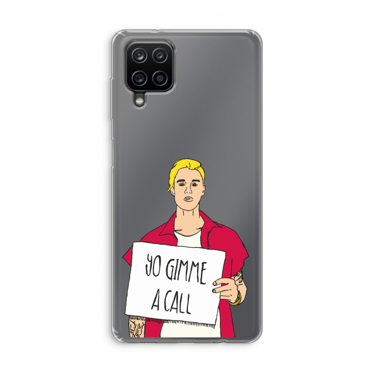 Gimme a call: Samsung Galaxy A12 Transparant Hoesje