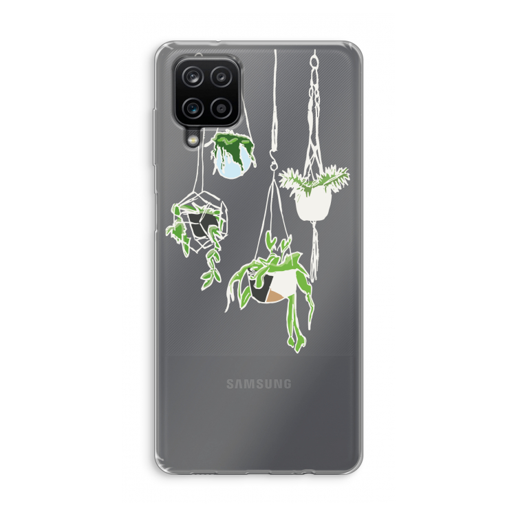 Hang In There: Samsung Galaxy A12 Transparant Hoesje
