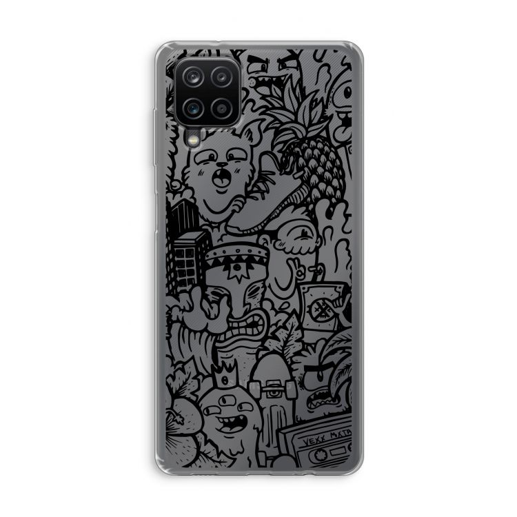 Vexx Black Mixtape: Samsung Galaxy A12 Transparant Hoesje
