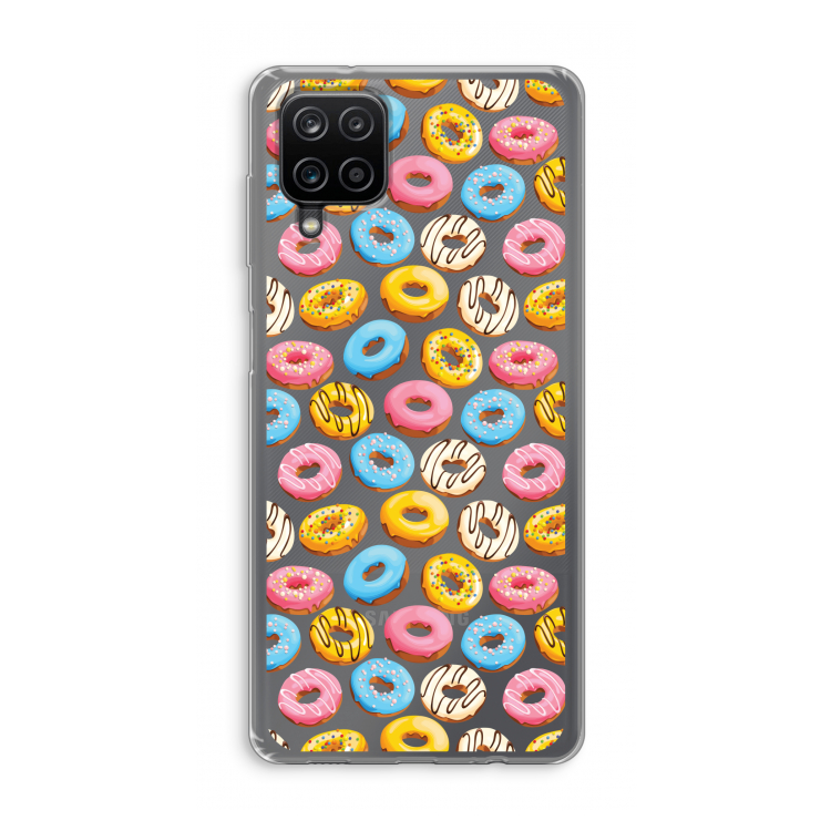 Pink donuts: Samsung Galaxy A12 Transparant Hoesje