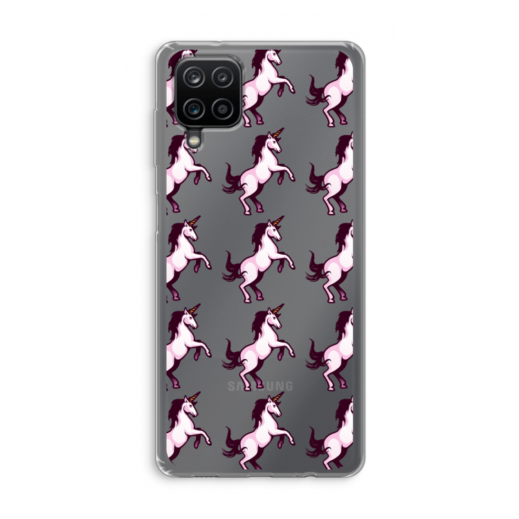 Musketon Unicorn: Samsung Galaxy A12 Transparant Hoesje