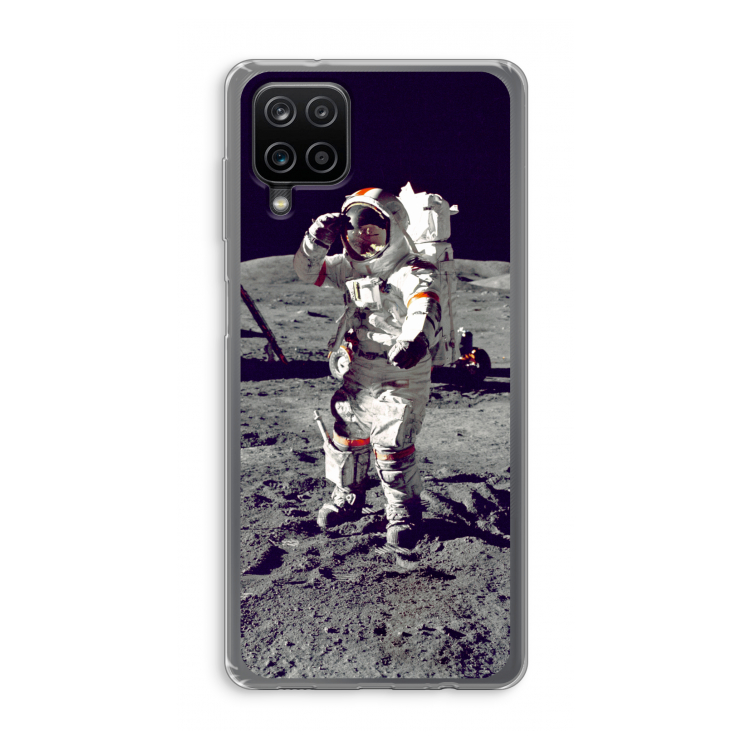 Spaceman: Samsung Galaxy A12 Transparant Hoesje