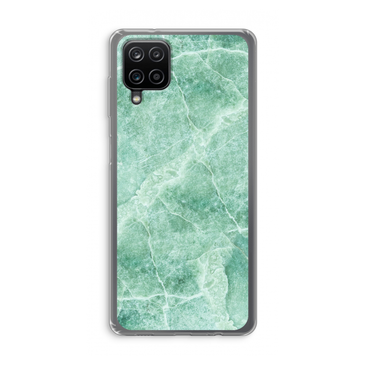 Groen marmer: Samsung Galaxy A12 Transparant Hoesje