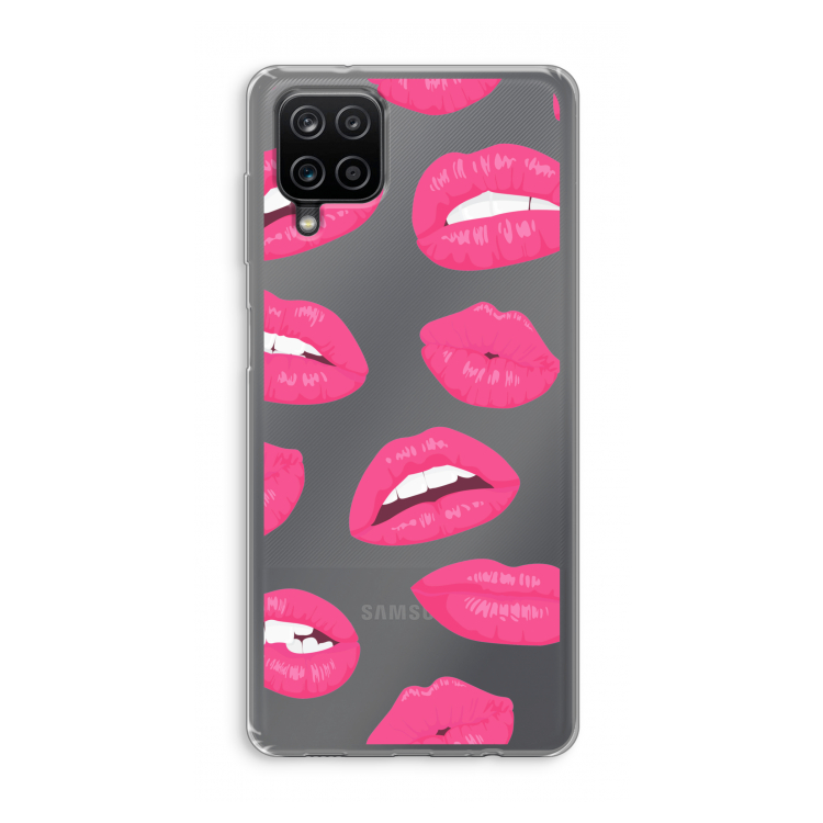 Bite my lip: Samsung Galaxy A12 Transparant Hoesje