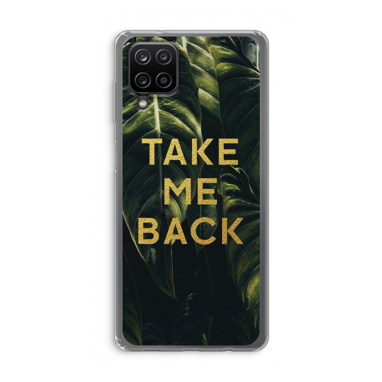 Take me back: Samsung Galaxy A12 Transparant Hoesje