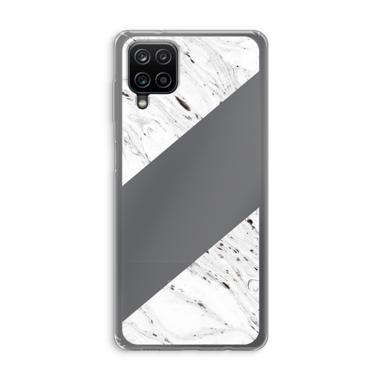 Biggest stripe: Samsung Galaxy A12 Transparant Hoesje