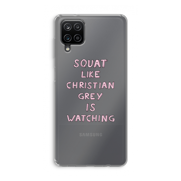 Christian Grey: Samsung Galaxy A12 Transparant Hoesje