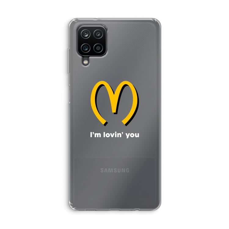 I'm lovin' you: Samsung Galaxy A12 Transparant Hoesje