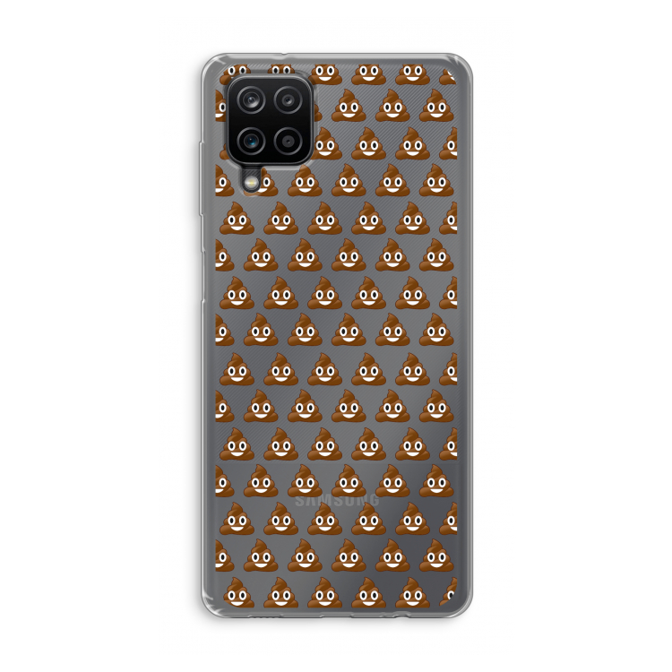 Poop emoji: Samsung Galaxy A12 Transparant Hoesje