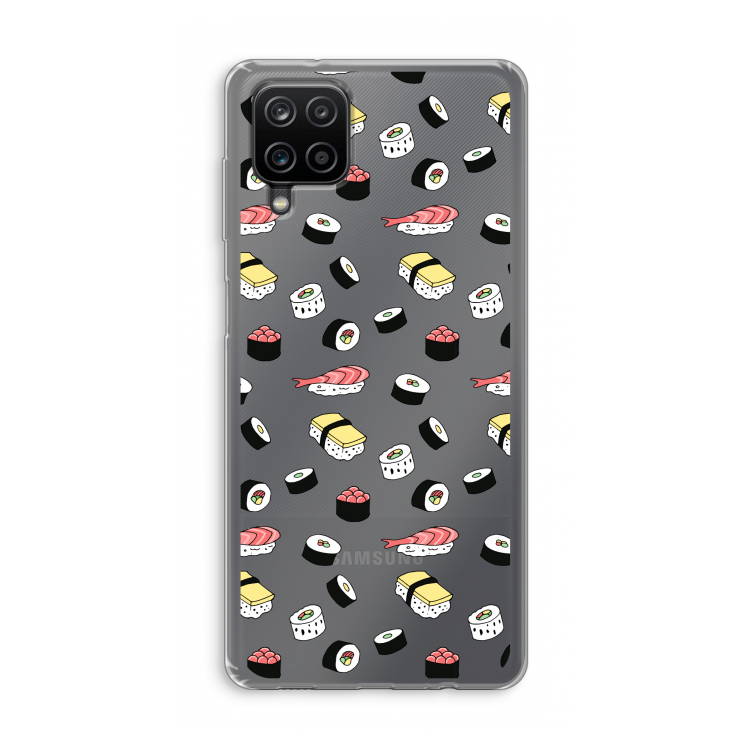 Sushi time: Samsung Galaxy A12 Transparant Hoesje