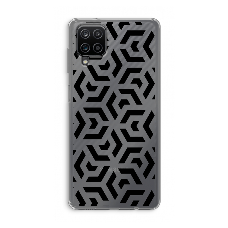 Crazy pattern: Samsung Galaxy A12 Transparant Hoesje