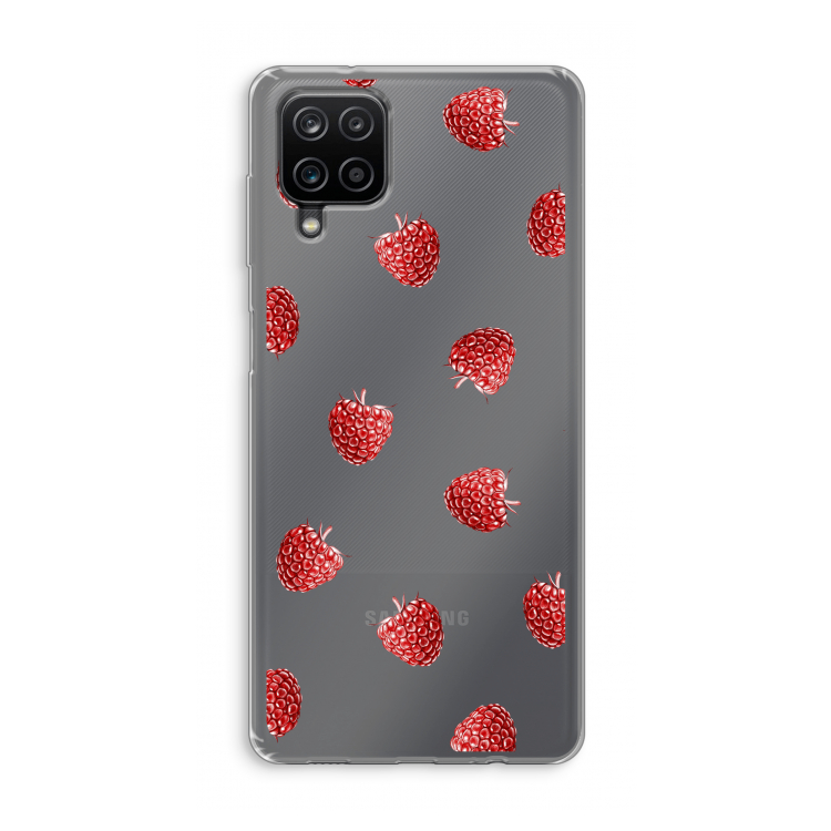 Framboosjes: Samsung Galaxy A12 Transparant Hoesje