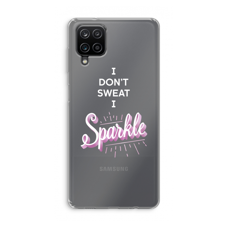 Sparkle quote: Samsung Galaxy A12 Transparant Hoesje